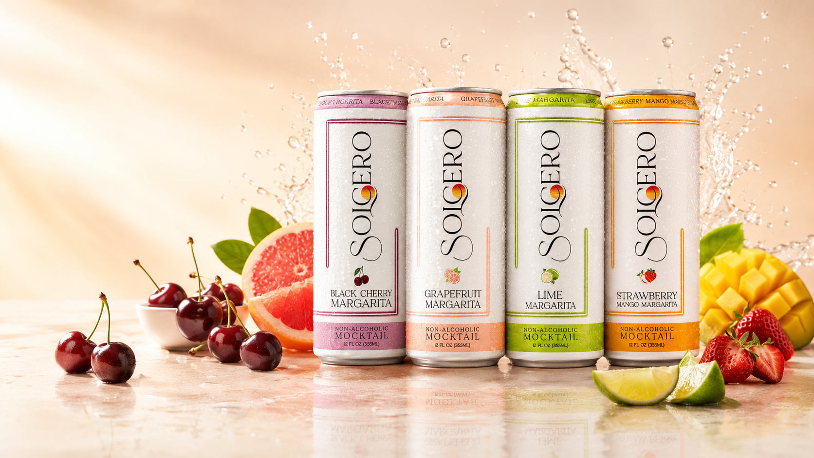 SOLCERO Mocktail lineup splash